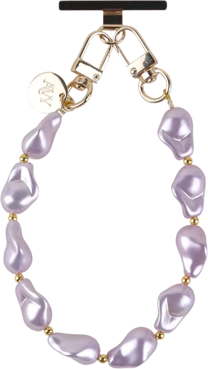 AVY Universeel Armband Polsband Parel Telefoonkoord (32CM) Purple Pearls afbeelding 10