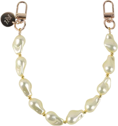 AVY Universeel Armband Polsband Parel Telefoonkoord (32CM) Yellow Pearls afbeelding