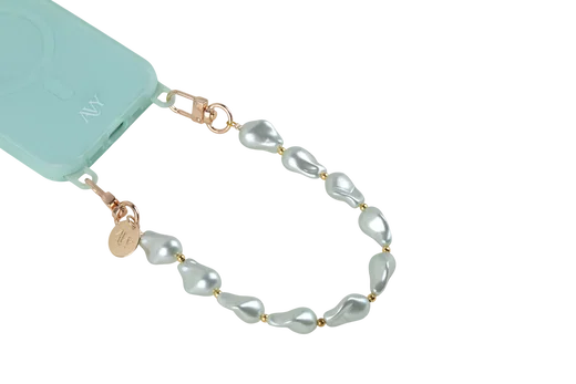 AVY Universeel Armband Polsband Parel Telefoonkoord (32CM) Matcha Pearls afbeelding 8