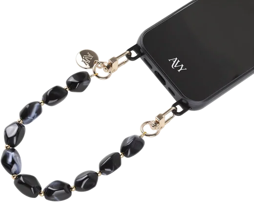 AVY Universeel Armband Polsband Stenen Telefoonkoord (32CM) Rocher Black afbeelding 9