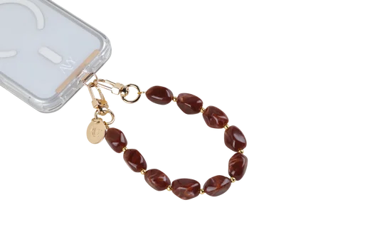 AVY Universeel Armband Polsband Stenen Telefoonkoord (32CM) Rocher Brown afbeelding 5
