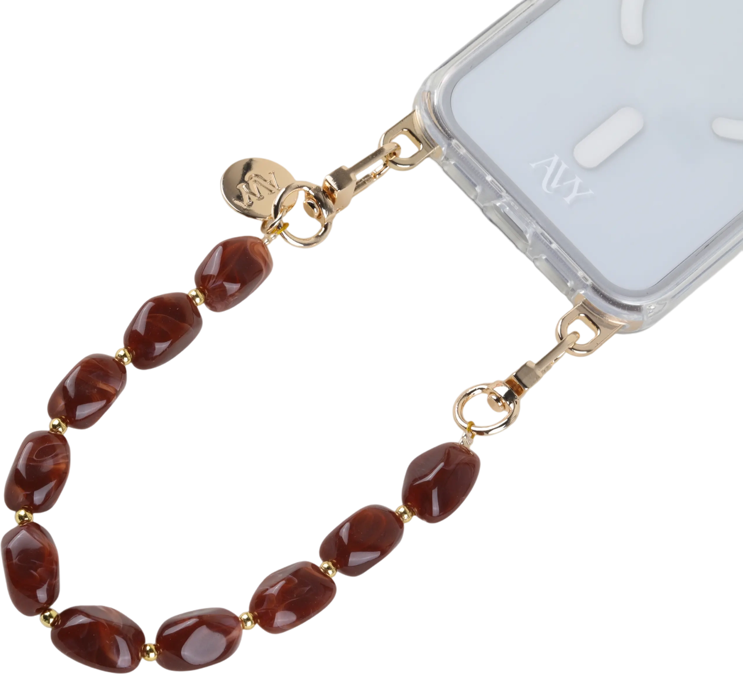 AVY Universeel Armband Polsband Stenen Telefoonkoord (32CM) Rocher Brown afbeelding 9