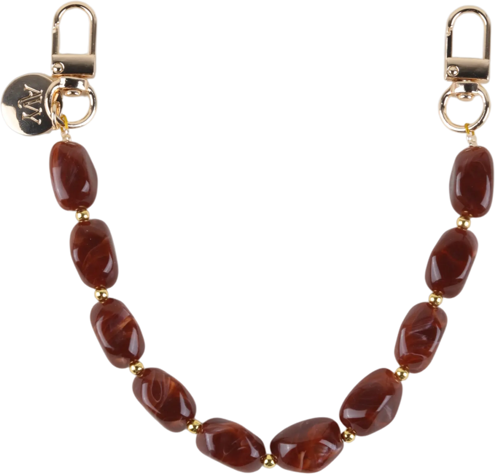 AVY Universeel Armband Polsband Stenen Telefoonkoord (32CM) Rocher Brown afbeelding 1