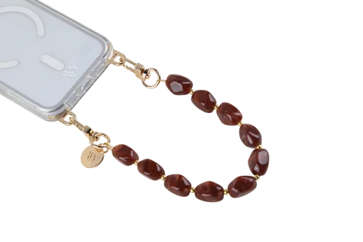 AVY Universeel Armband Polsband Stenen Telefoonkoord (32CM) Rocher Brown afbeelding 10