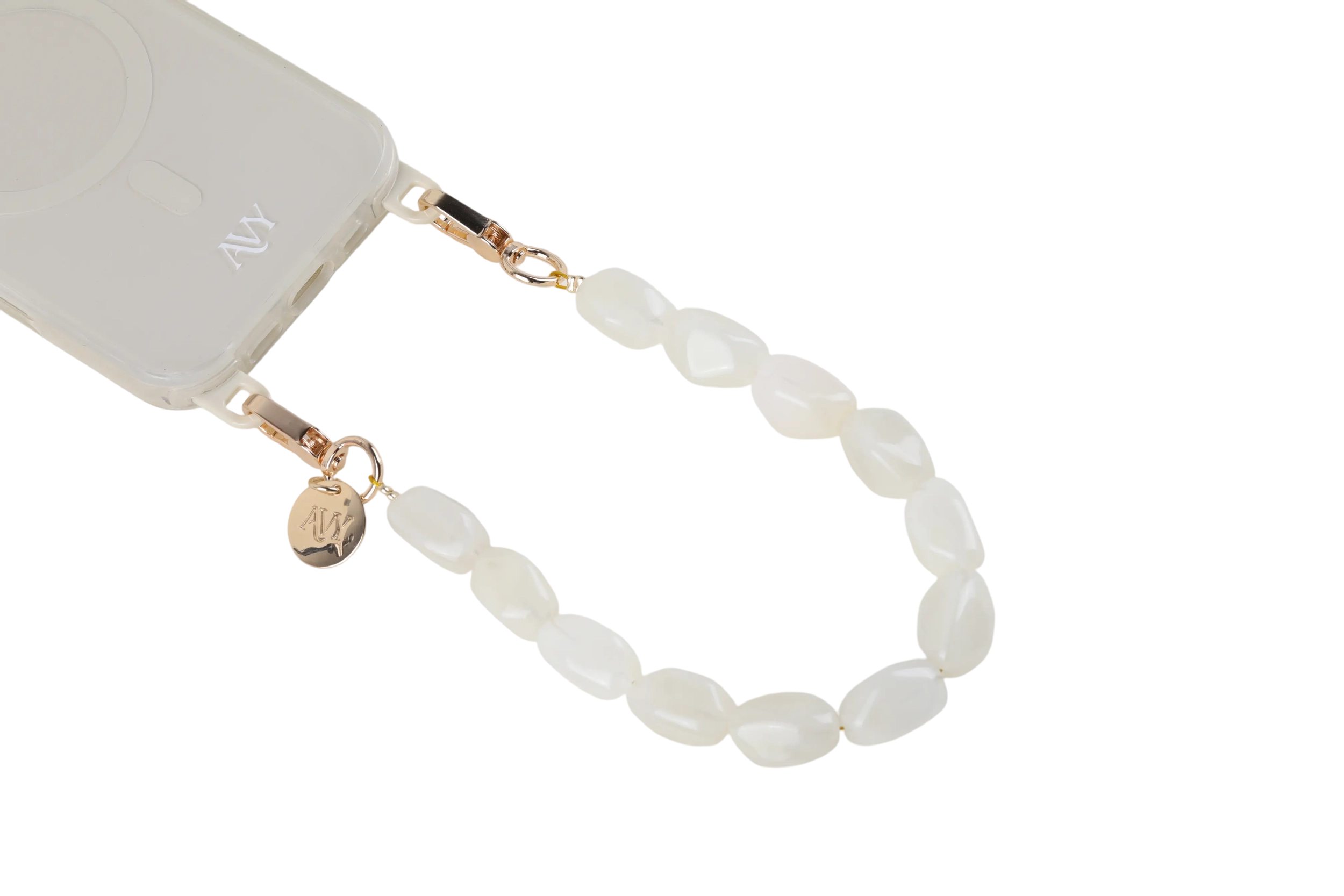 AVY Universeel Armband Polsband Stenen Telefoonkoord (32CM) Rocher Beige afbeelding 7