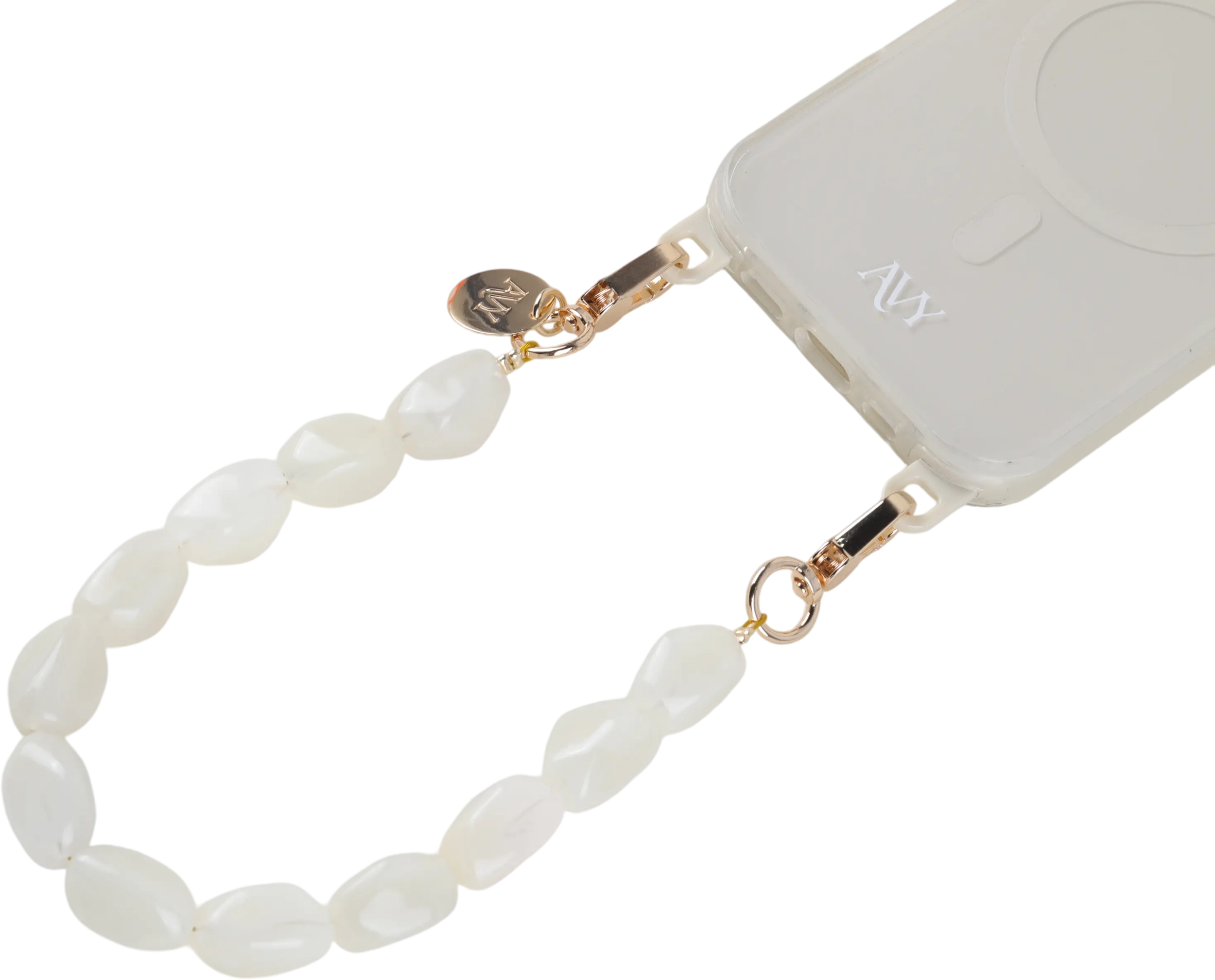 AVY Universeel Armband Polsband Stenen Telefoonkoord (32CM) Rocher Beige afbeelding 10