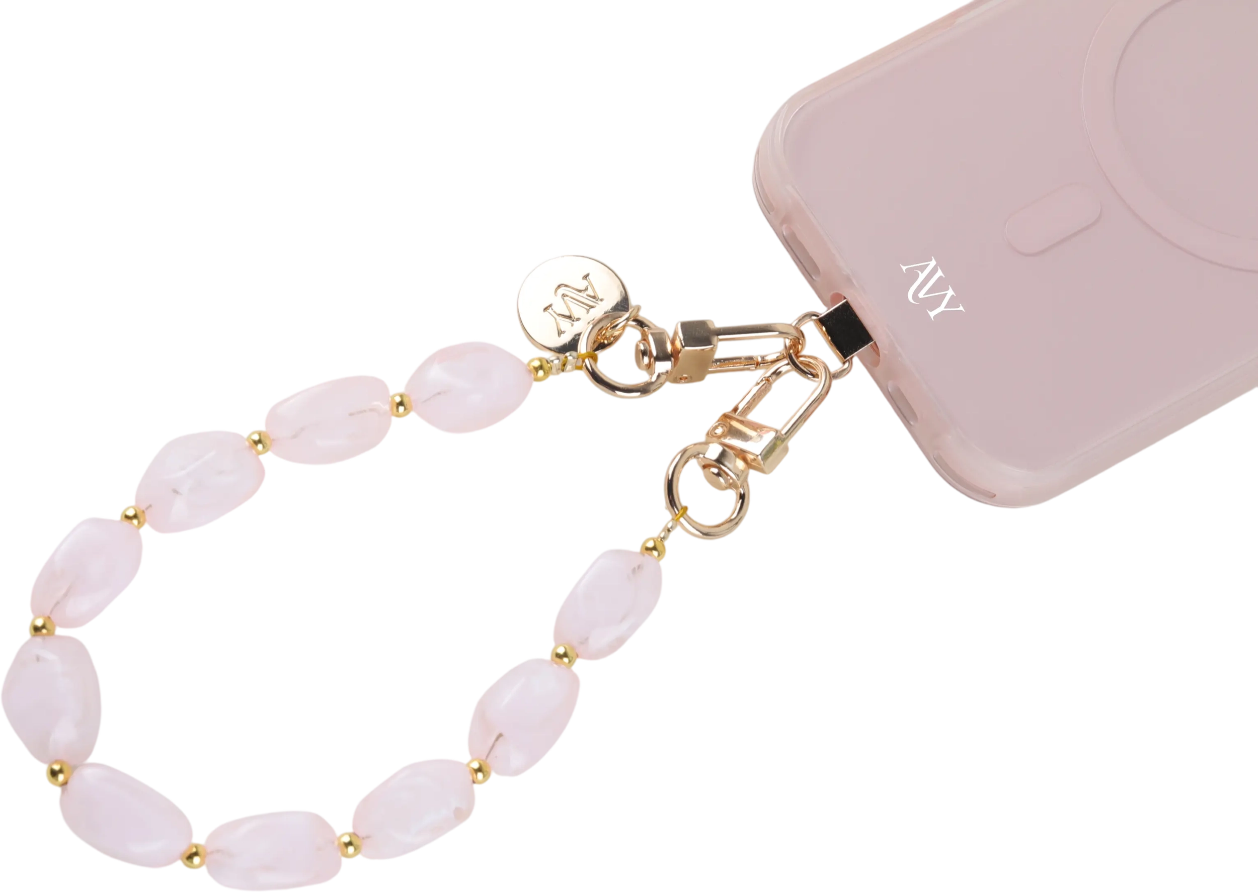 AVY Universeel Armband Polsband Stenen Telefoonkoord (32CM) Rocher Pink afbeelding 11