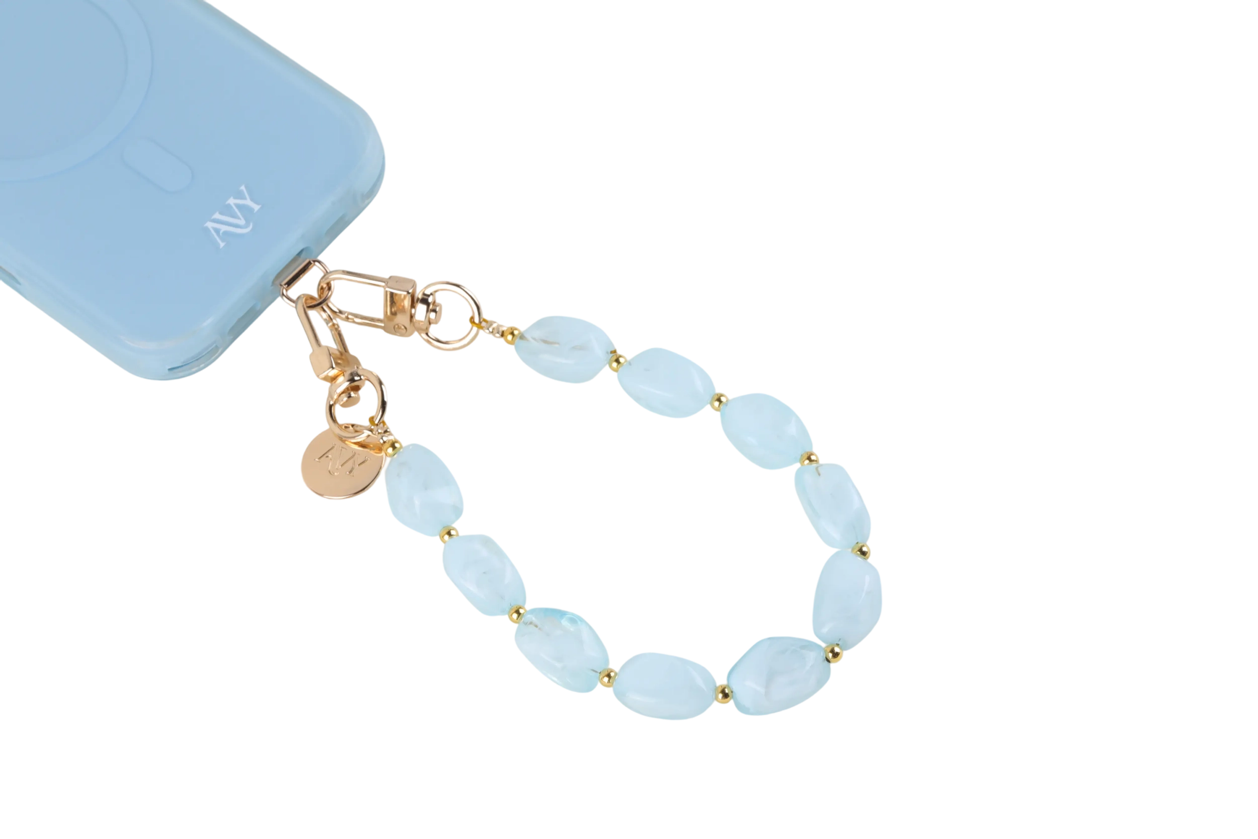 AVY Universeel Armband Polsband Stenen Telefoonkoord (32CM) Rocher Blue afbeelding 13