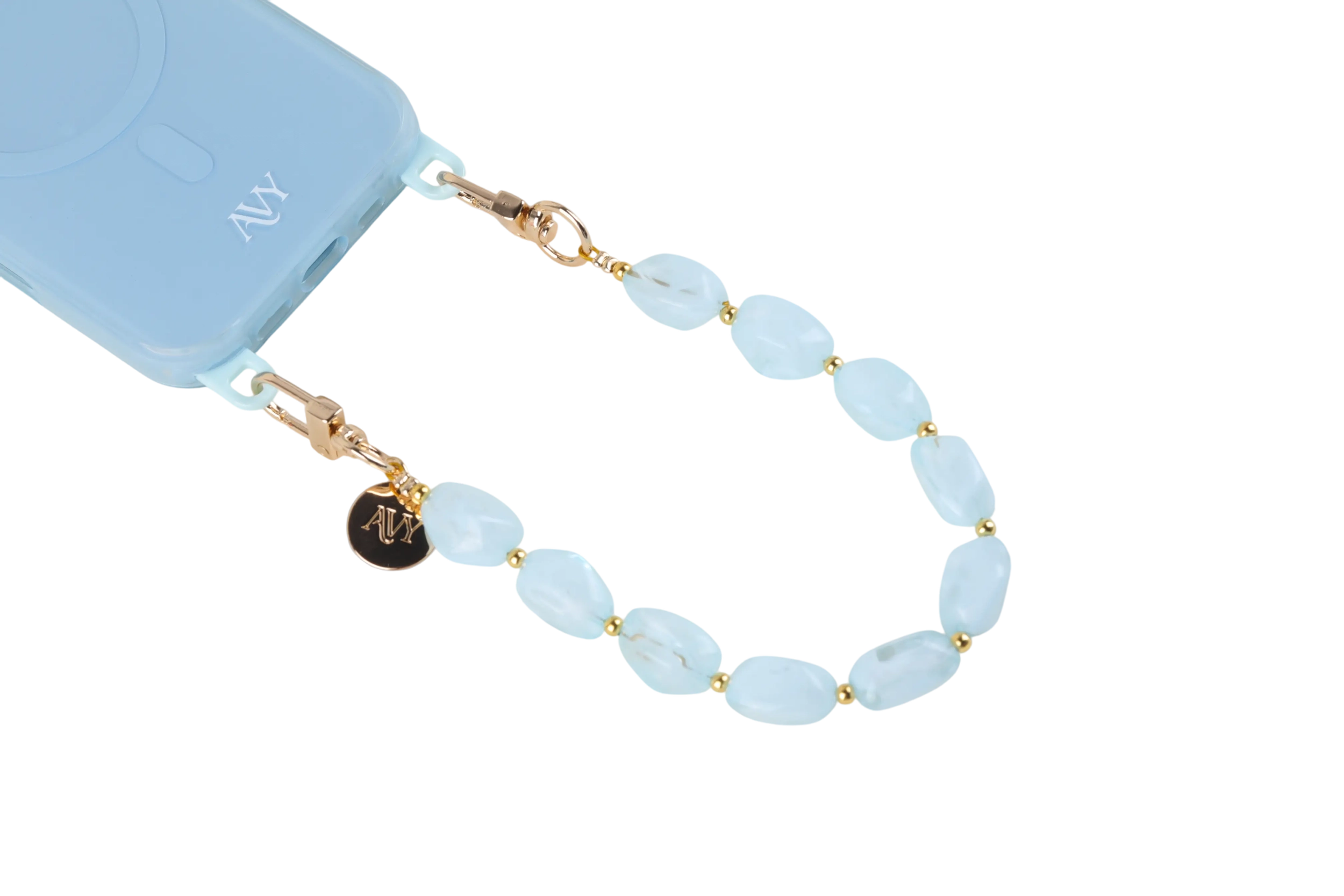 AVY Universeel Armband Polsband Stenen Telefoonkoord (32CM) Rocher Blue afbeelding 10