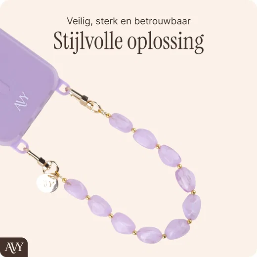 AVY Universeel Armband Polsband Stenen Telefoonkoord (32CM) Rocher Purple afbeelding 6