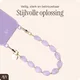AVY Universeel Armband Polsband Stenen Telefoonkoord (32CM) Rocher Purple afbeelding 6