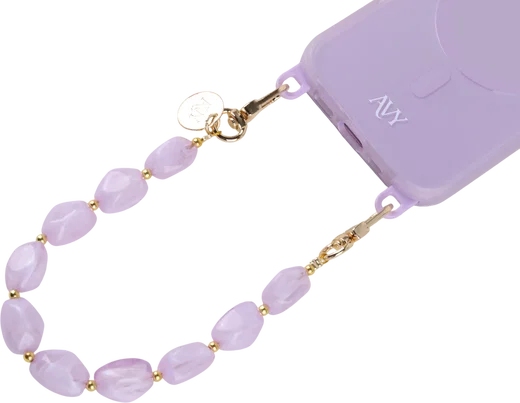 AVY Universeel Armband Polsband Stenen Telefoonkoord (32CM) Rocher Purple afbeelding 11