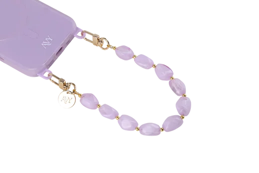 AVY Universeel Armband Polsband Stenen Telefoonkoord (32CM) Rocher Purple afbeelding 7