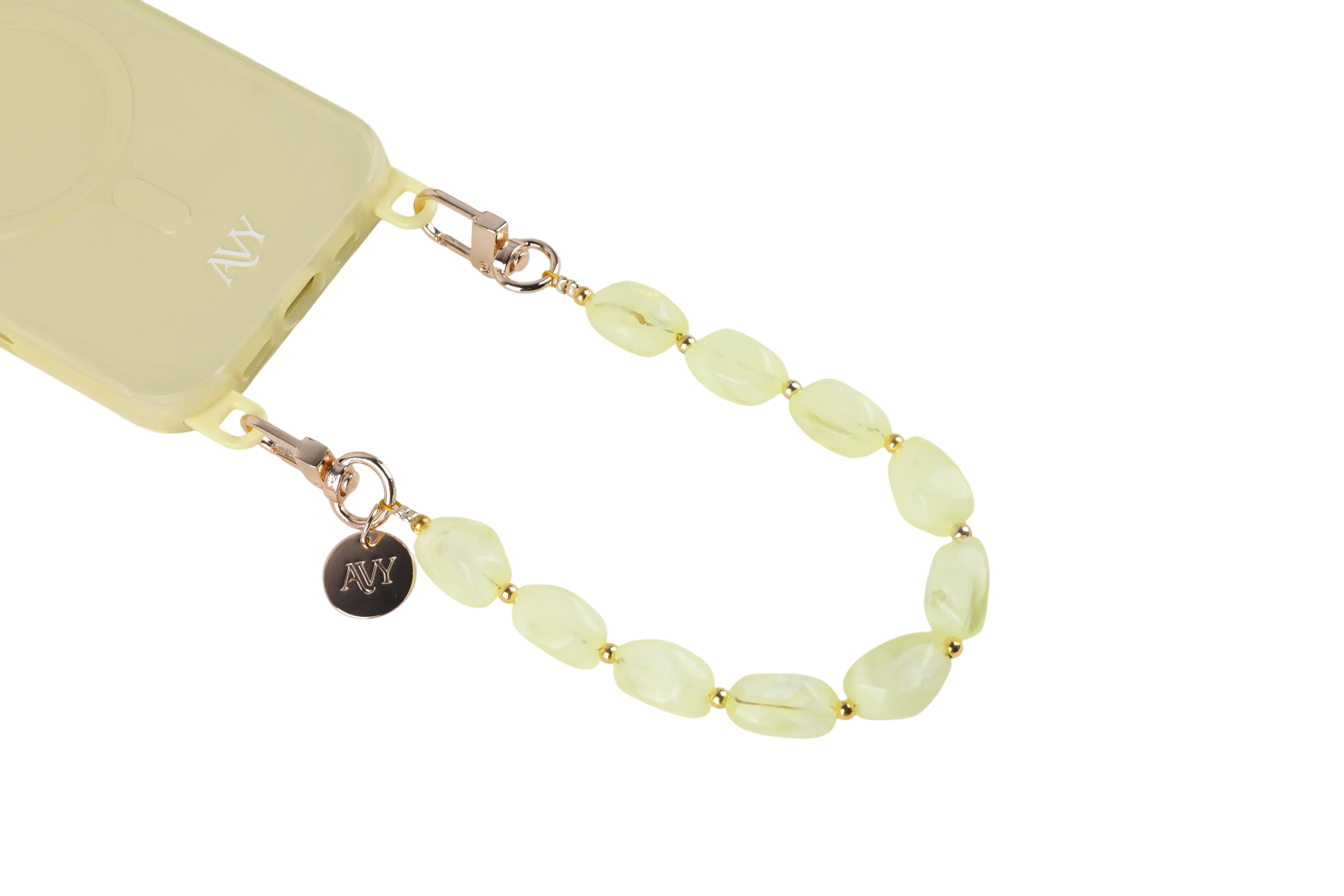 AVY Universeel Armband Polsband Stenen Telefoonkoord (32CM) Rocher Yellow afbeelding 4
