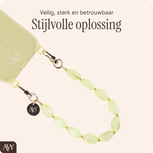AVY Universeel Armband Polsband Stenen Telefoonkoord (32CM) Rocher Yellow afbeelding 2