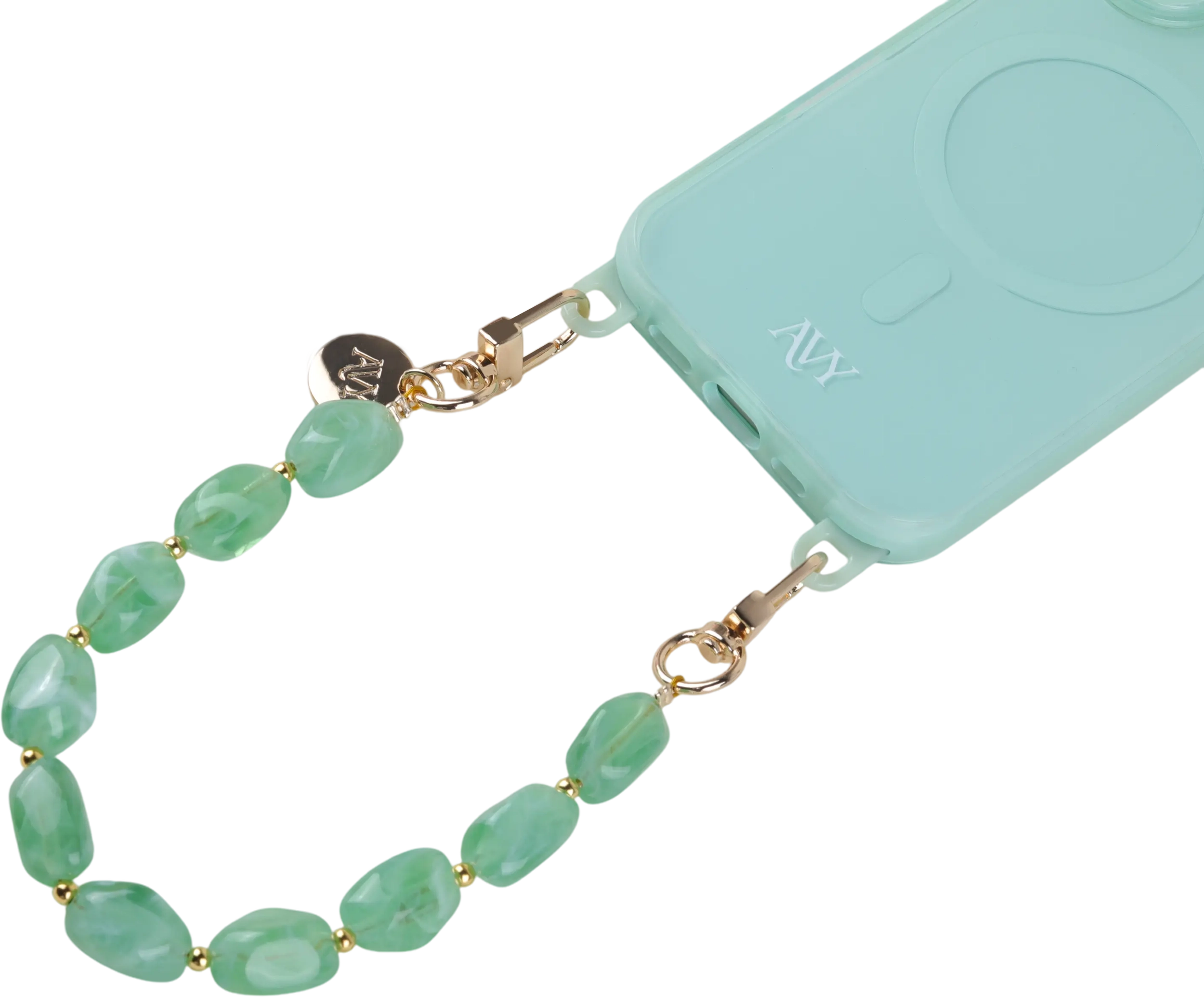 AVY Universeel Armband Polsband Stenen Telefoonkoord (32CM) Rocher Matcha afbeelding 6