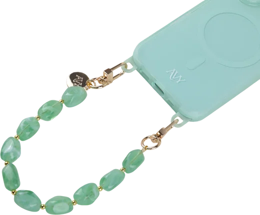 AVY Universeel Armband Polsband Stenen Telefoonkoord (32CM) Rocher Matcha afbeelding 6