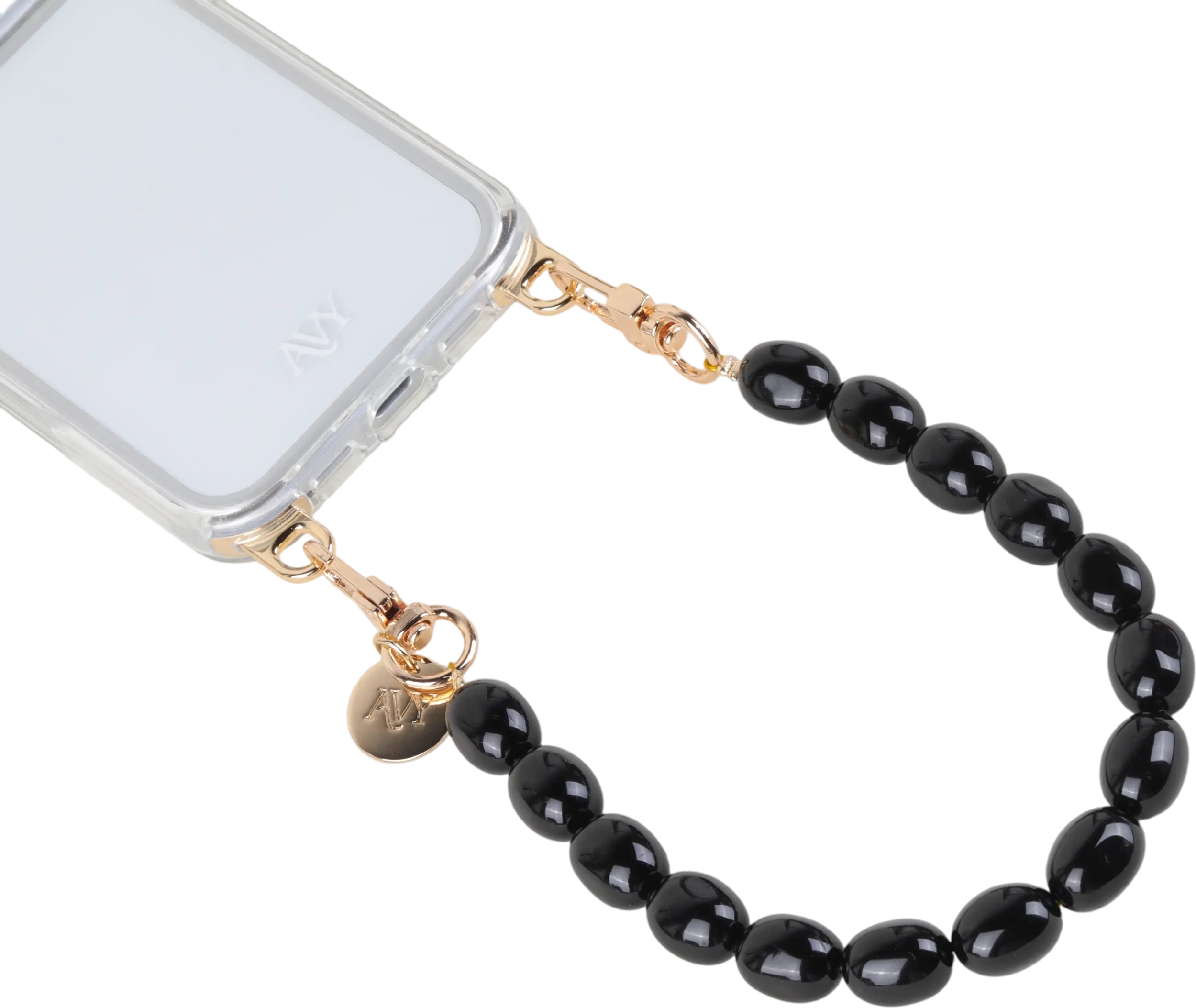 AVY Universeel Armband Polsband Kralen Telefoonkoord (32CM) Rosario Black afbeelding 8