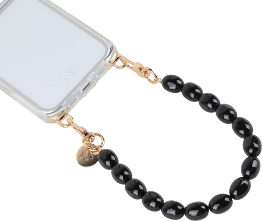 AVY Universeel Armband Polsband Kralen Telefoonkoord (32CM) Rosario Black afbeelding 8