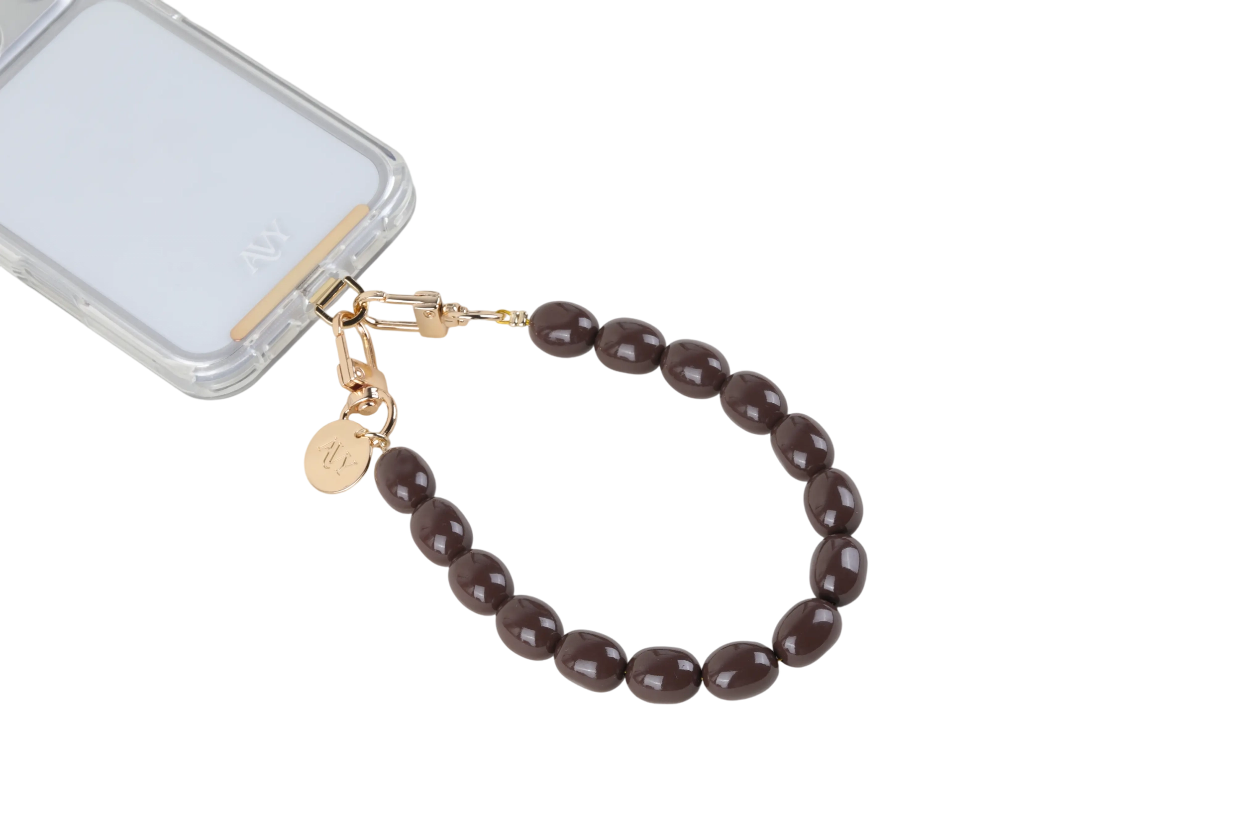 AVY Universeel Armband Polsband Kralen Telefoonkoord (32CM) Rosario Brown afbeelding 10
