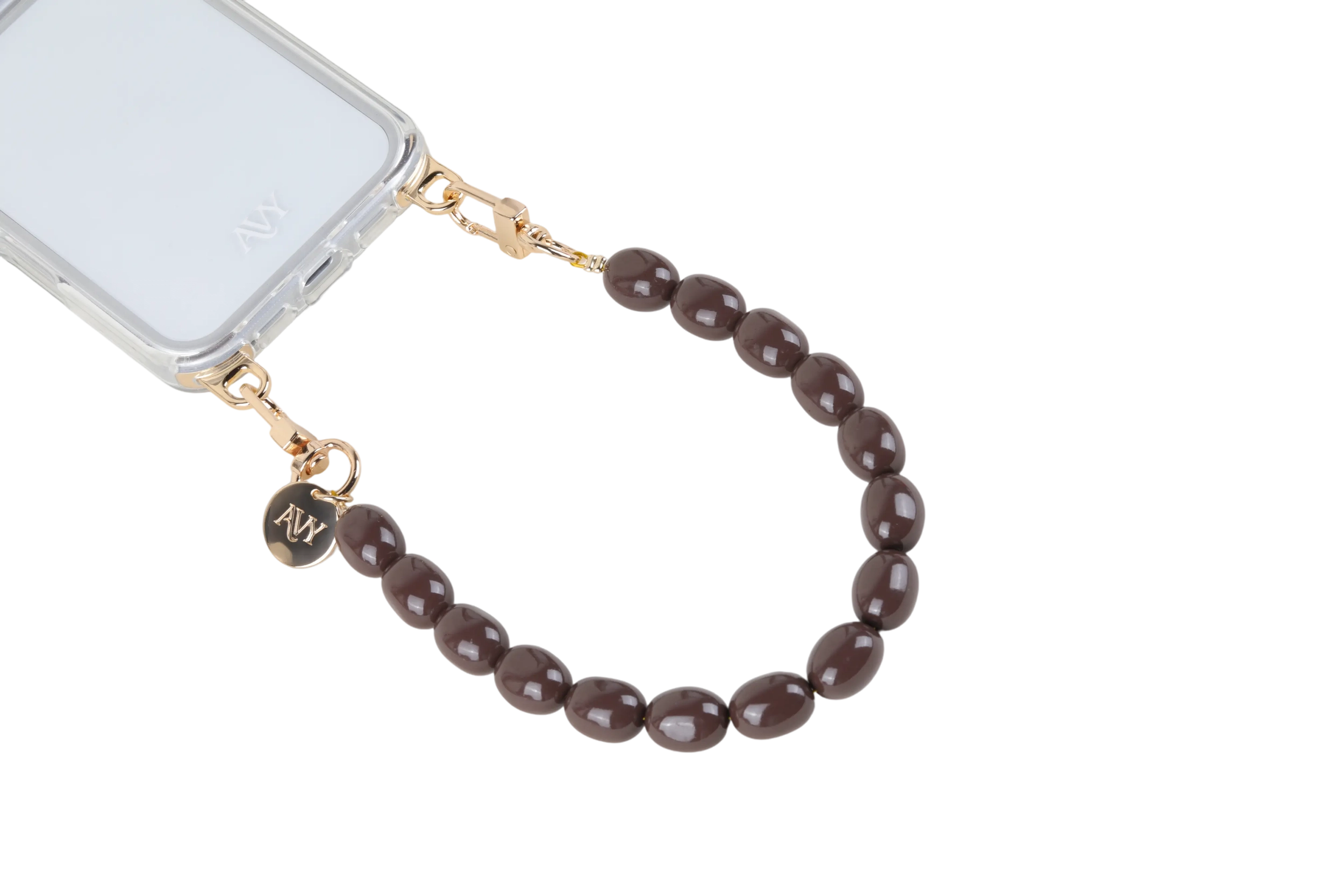 AVY Universeel Armband Polsband Kralen Telefoonkoord (32CM) Rosario Brown afbeelding 8
