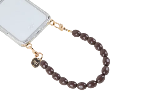 AVY Universeel Armband Polsband Kralen Telefoonkoord (32CM) Rosario Brown afbeelding 8