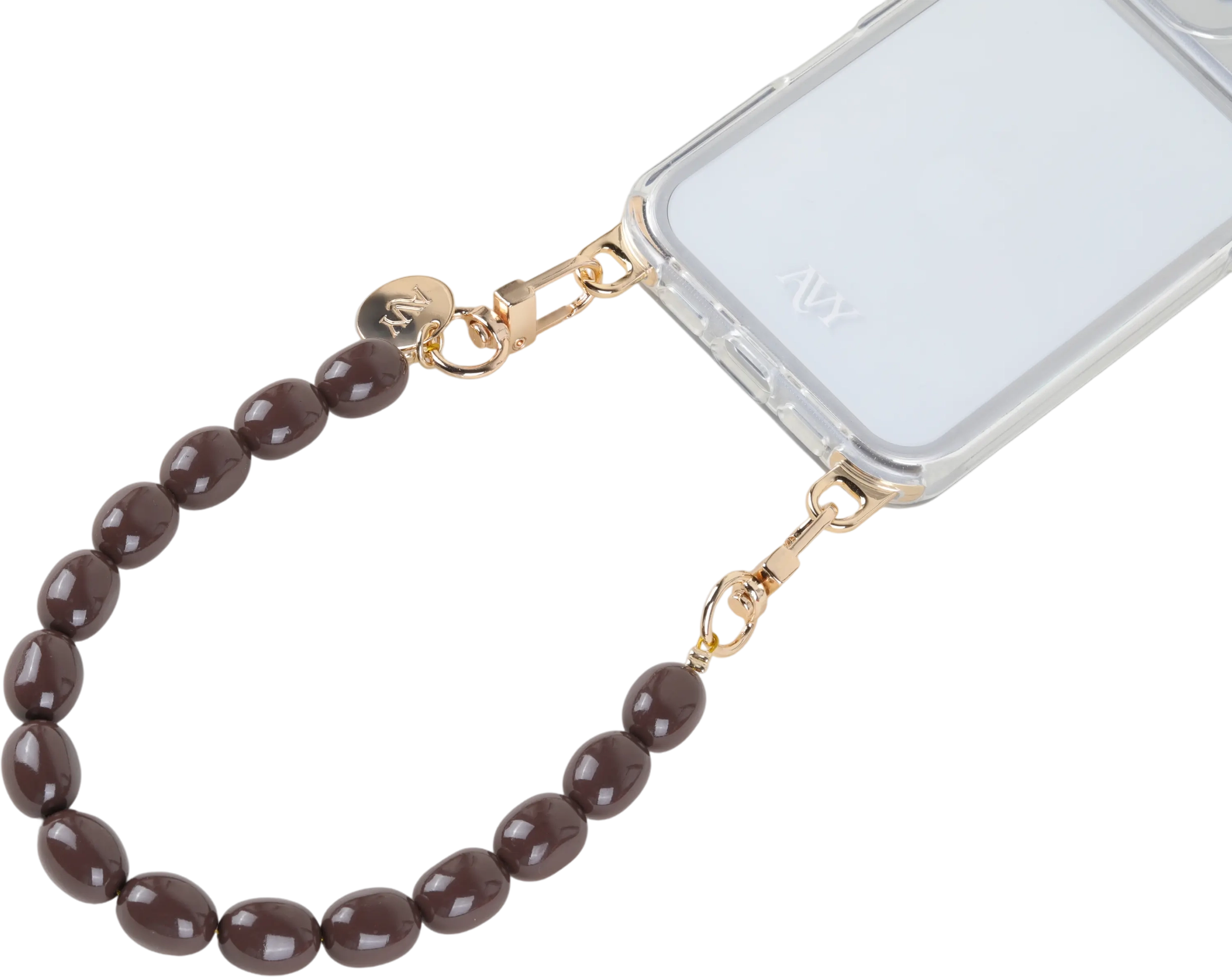 AVY Universeel Armband Polsband Kralen Telefoonkoord (32CM) Rosario Brown afbeelding 7