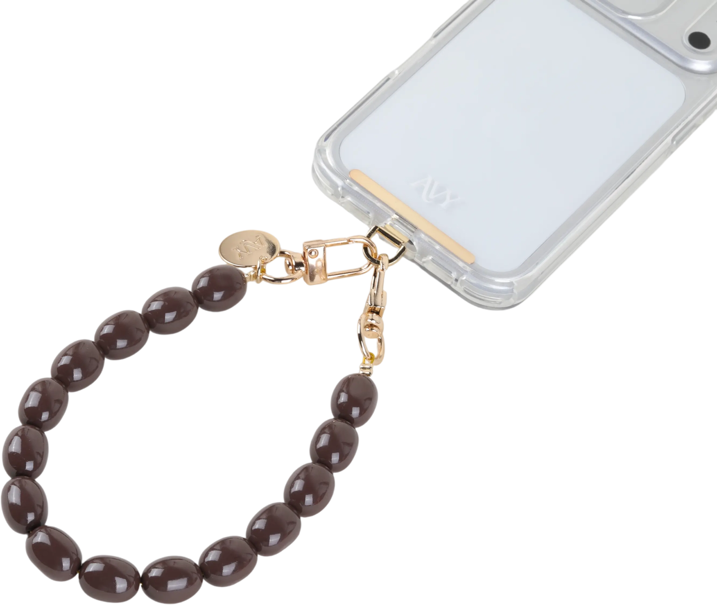 AVY Universeel Armband Polsband Kralen Telefoonkoord (32CM) Rosario Brown afbeelding 11