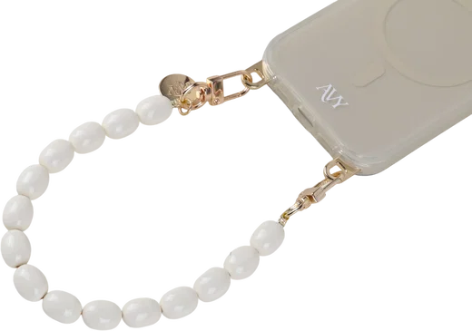 AVY Universeel Armband Polsband Kralen Telefoonkoord (32CM) Rosario Beige afbeelding 6