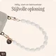 AVY Universeel Armband Polsband Kralen Telefoonkoord (32CM) Rosario Beige afbeelding 2
