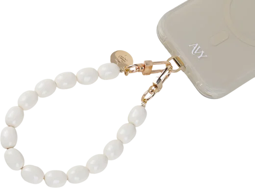 AVY Universeel Armband Polsband Kralen Telefoonkoord (32CM) Rosario Beige afbeelding 4