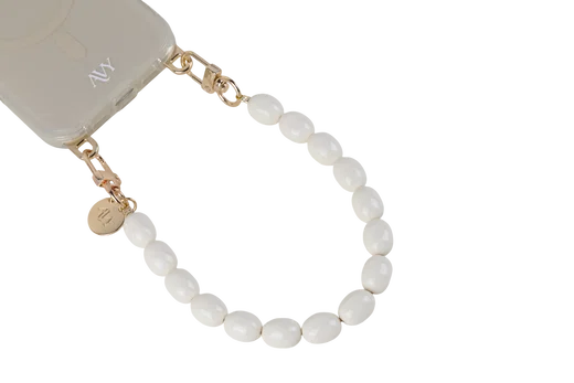 AVY Universeel Armband Polsband Kralen Telefoonkoord (32CM) Rosario Beige afbeelding 7