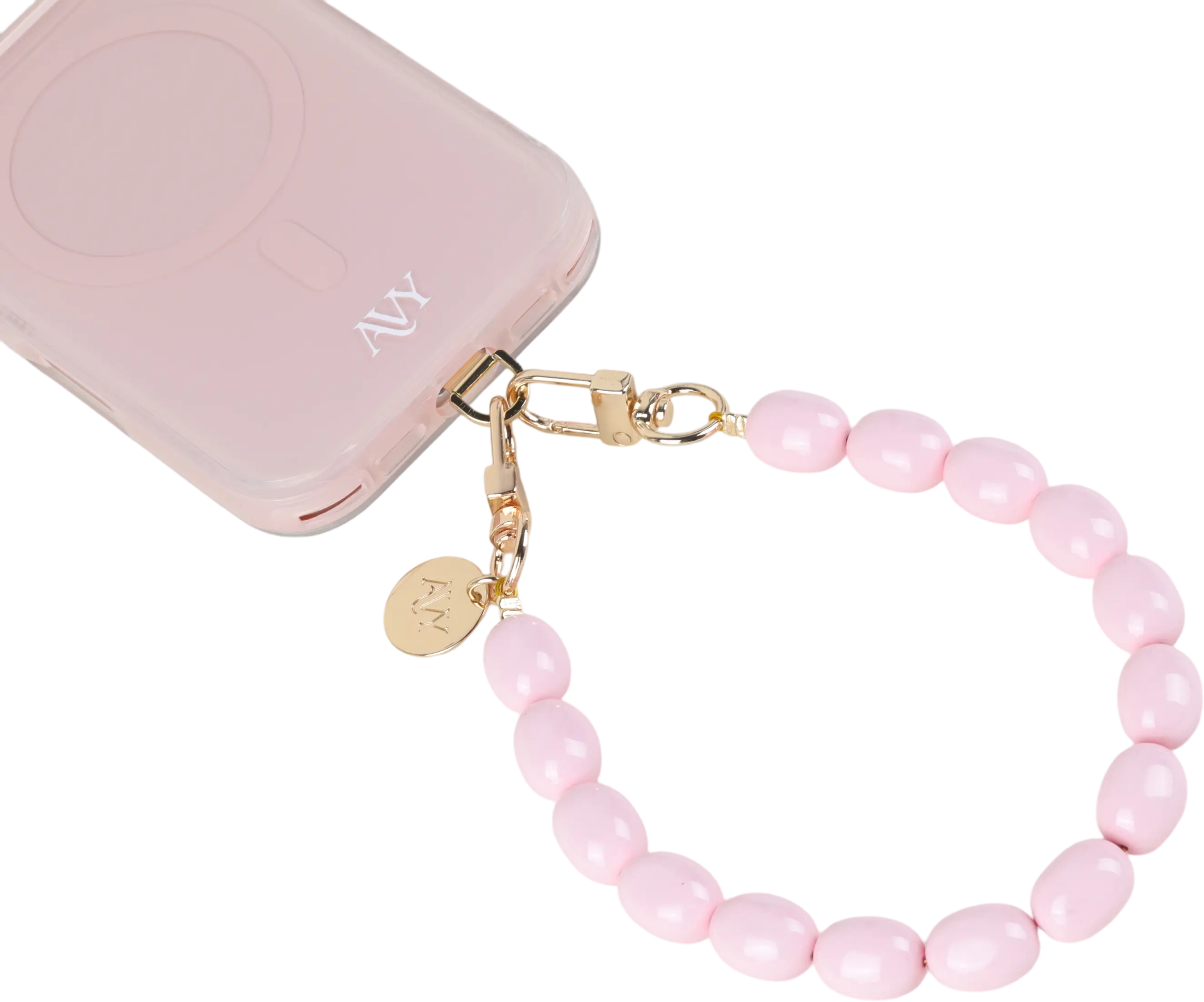 AVY Universeel Armband Polsband Kralen Telefoonkoord (32CM) Rosario Pink afbeelding 7