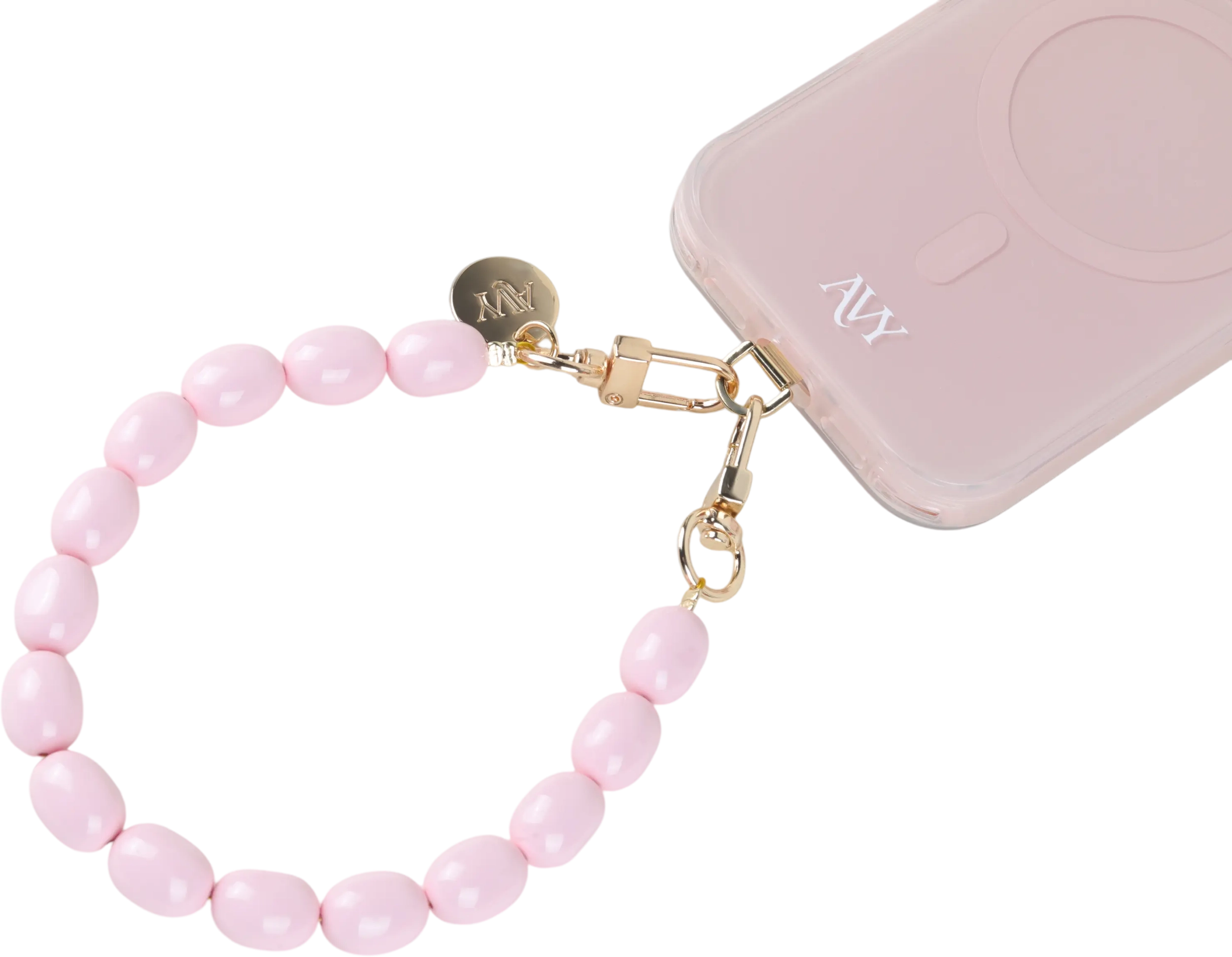 AVY Universeel Armband Polsband Kralen Telefoonkoord (32CM) Rosario Pink afbeelding 8