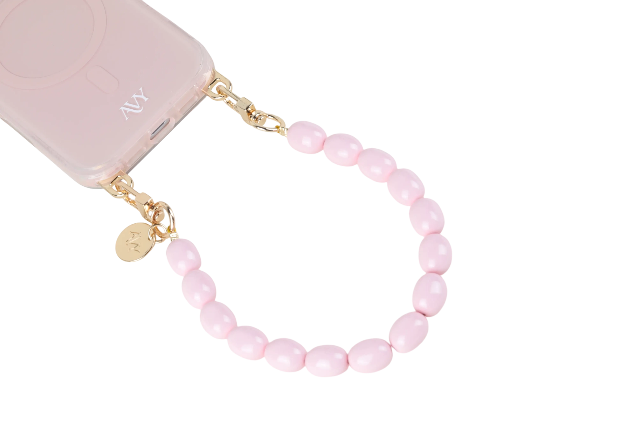AVY Universeel Armband Polsband Kralen Telefoonkoord (32CM) Rosario Pink afbeelding 11