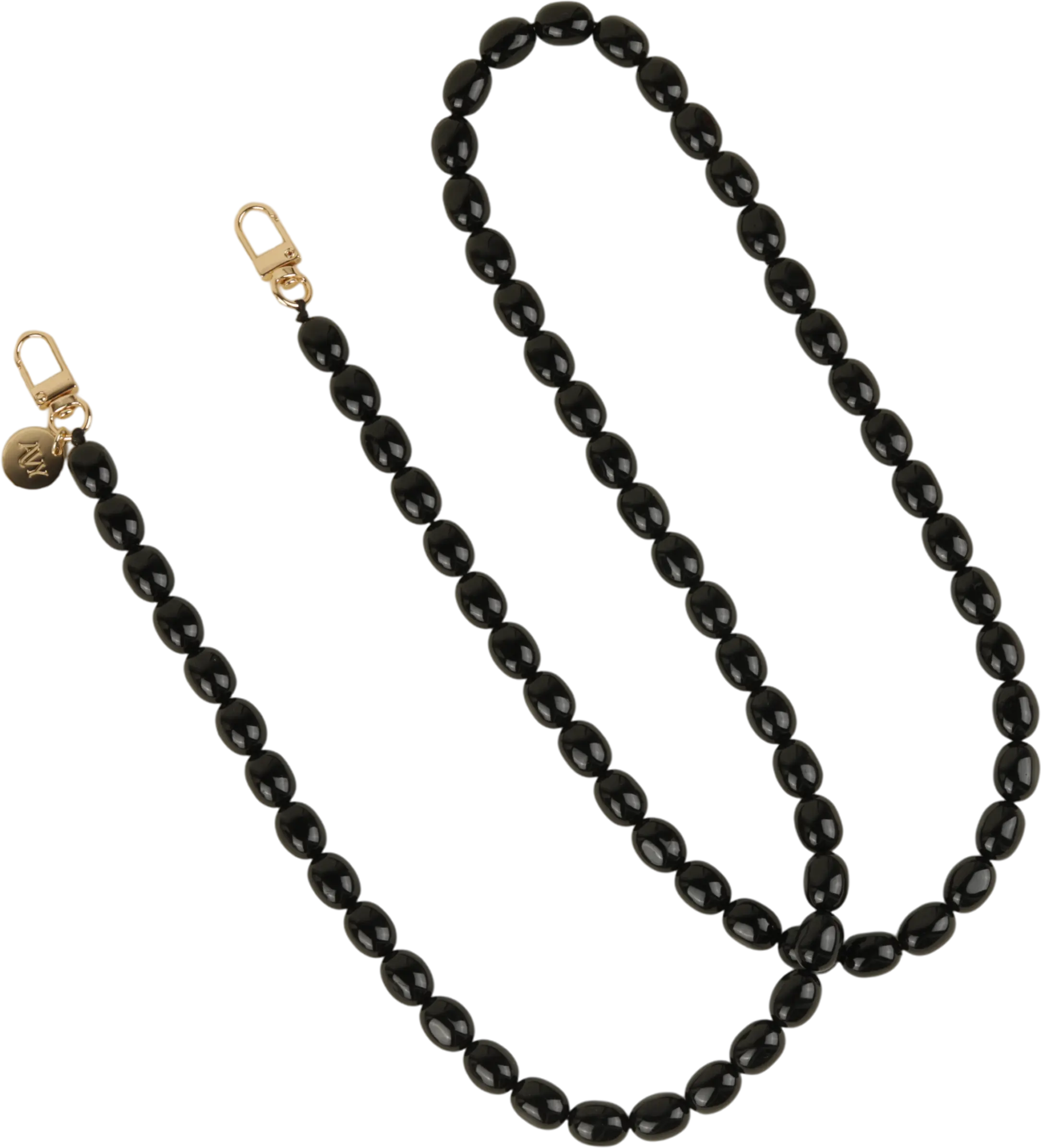 AVY Universeel Ketting Crossbody Kralen Telefoonkoord (120CM) Rosario Black afbeelding 6
