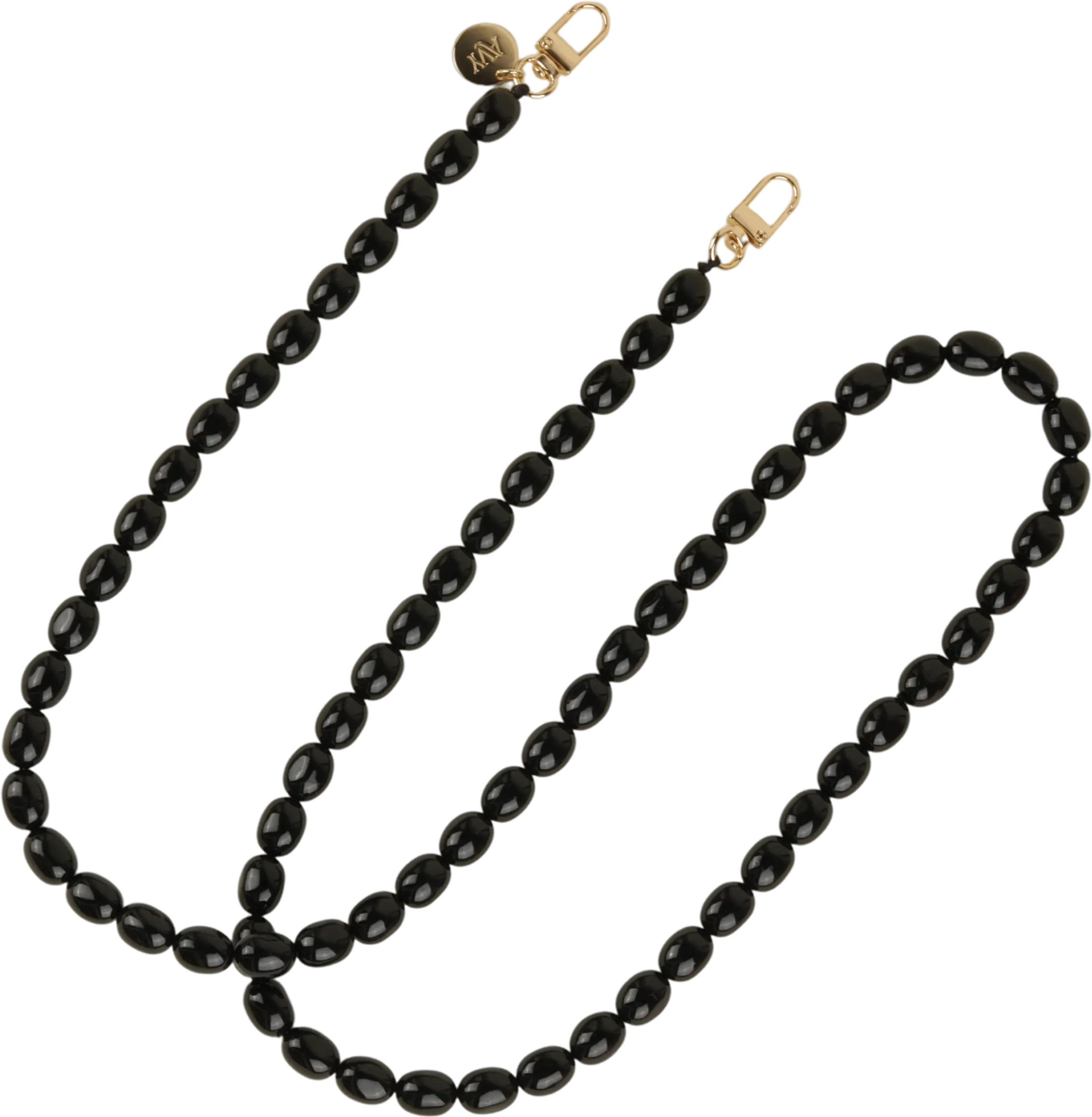 AVY Universeel Ketting Crossbody Kralen Telefoonkoord (120CM) Rosario Black afbeelding 7