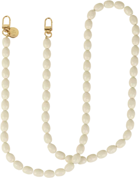 AVY Universeel Ketting Crossbody Kralen Telefoonkoord (120CM) Rosario Beige