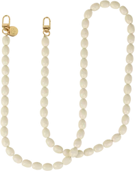 AVY Universeel Ketting Crossbody Kralen Telefoonkoord (120CM) Rosario Beige afbeelding