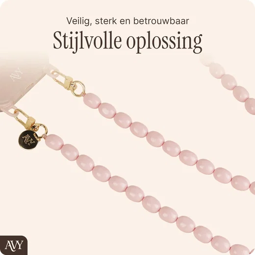 AVY Universeel Ketting Crossbody Kralen Telefoonkoord (120CM) Rosario Pink afbeelding 3