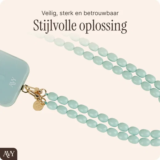 AVY Universeel Ketting Crossbody Kralen Telefoonkoord (120CM) Rosario Blue afbeelding 2