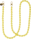 AVY Universeel Ketting Crossbody Kralen Telefoonkoord (120CM) Rosario Yellow