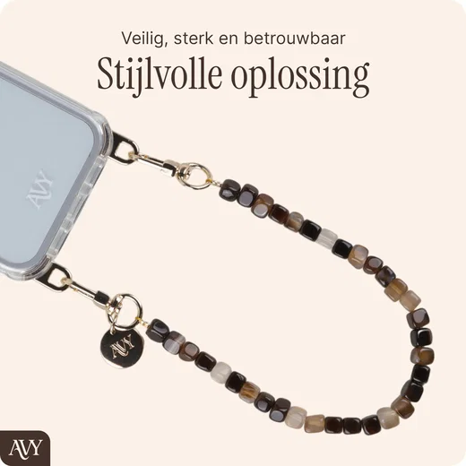 AVY Universeel Armband Polsband Telefoonkoord (32CM) Cubiq Brown afbeelding 2