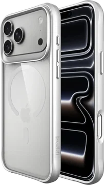 Buddi Hybrid iPhone 17 Pro Max Hoesje MagSafe Back Cover Matched Zilver