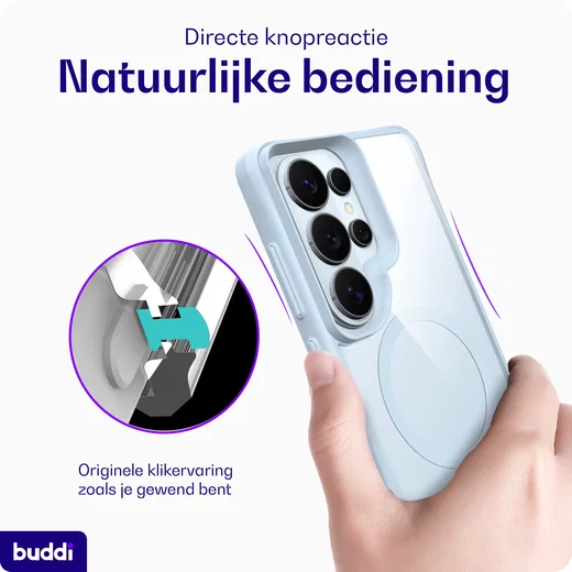 Buddi Hybrid Samsung S26 Ultra Hoesje MagSafe Back Cover Matched Blauw afbeelding 6