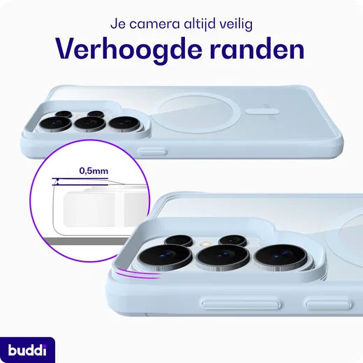 Buddi Hybrid Samsung S26 Ultra Hoesje MagSafe Back Cover Matched Blauw afbeelding 5