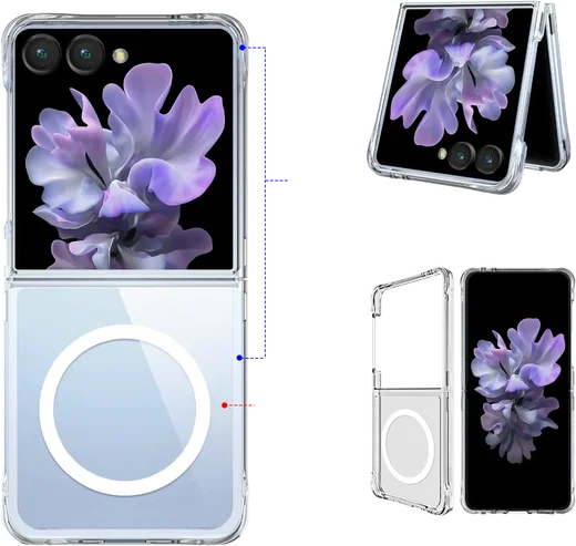 Buddi Core Samsung Galaxy Z Flip 8 Hoesje MagSafe Back Cover Transparant afbeelding 9