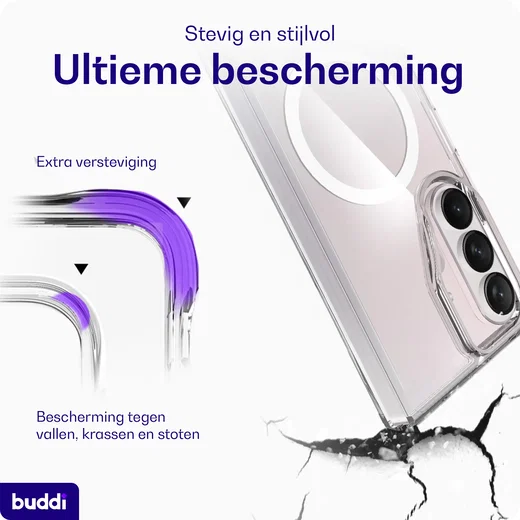 Buddi Core Samsung Galaxy Z Fold 8 Ultra Hoesje MagSafe Back Cover Transparant afbeelding 2