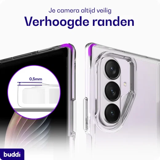 Buddi Core Samsung Galaxy Z Fold 8 Ultra Hoesje MagSafe Back Cover Transparant afbeelding 4