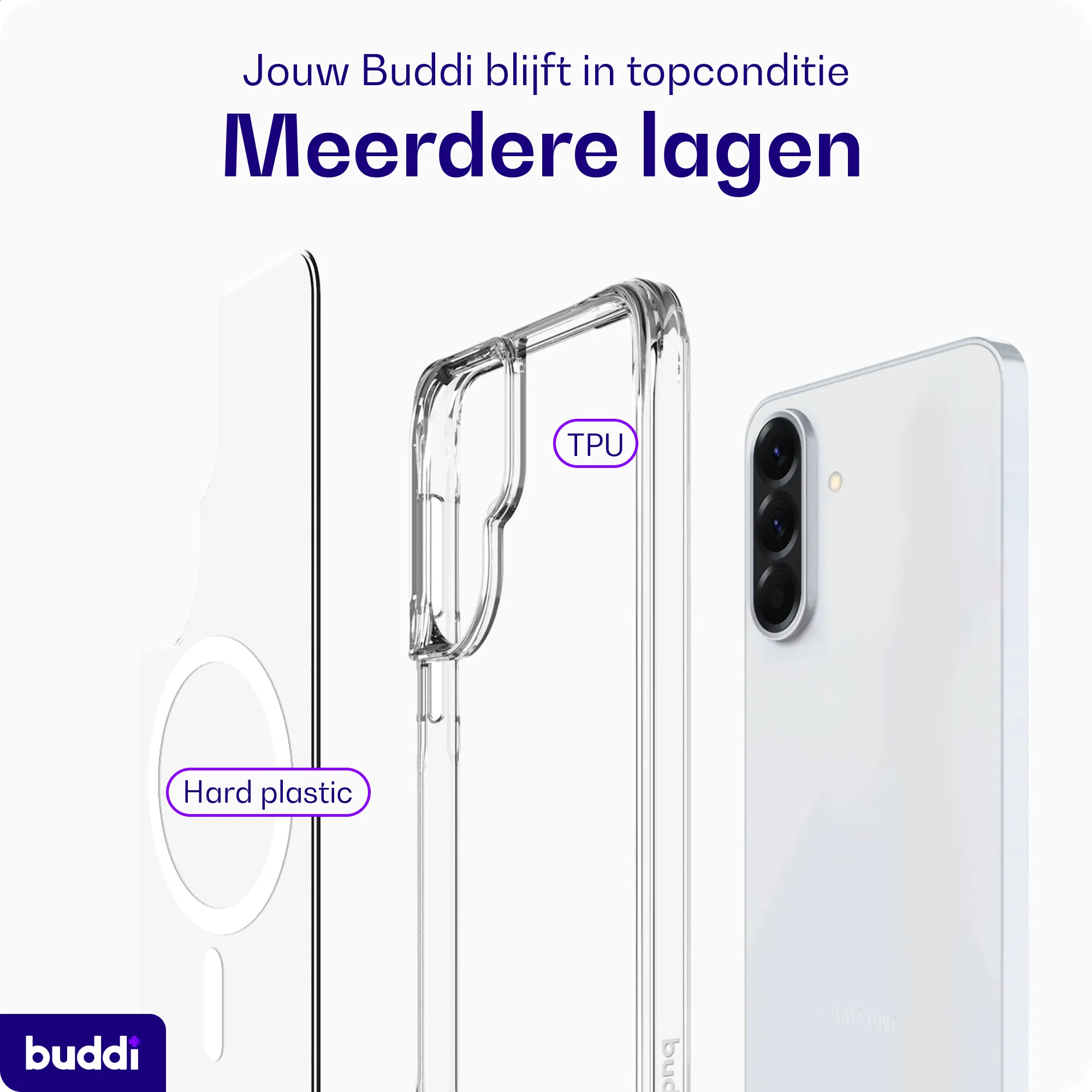 Buddi Core Samsung Galaxy Z Fold 8 Ultra Hoesje MagSafe Back Cover Transparant afbeelding 7